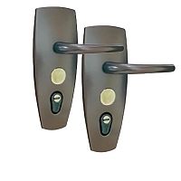 Ручки на планці MUL-T-LOCK G.MEDAL набір коричневі